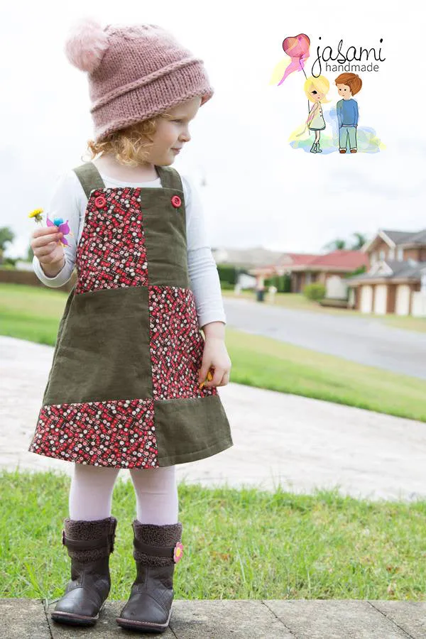 Playtime Pinny | Girls Pinafore Dress Sewing Pattern