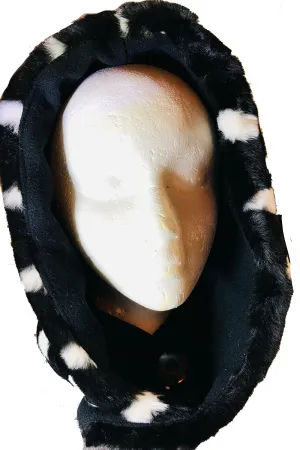 Polka Dot Hoody Hat with Snap Closure - Style # 162H