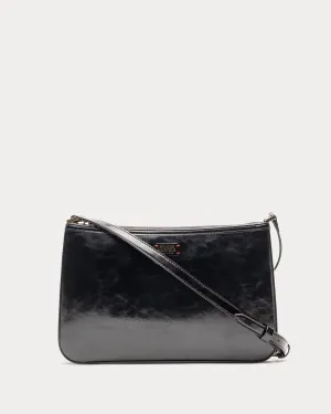 Poppy Crossbody - Glazed Leather Black