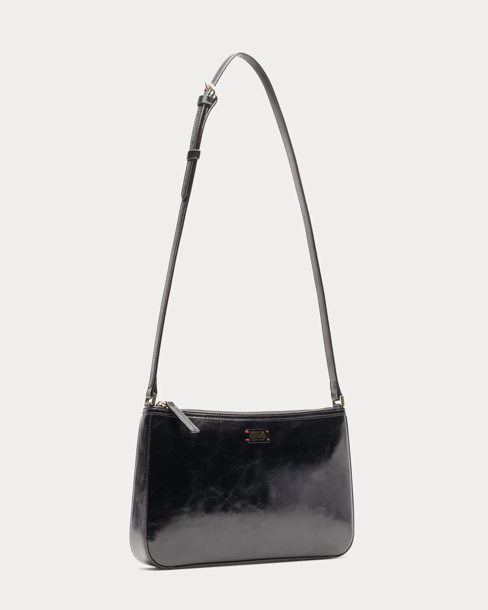 Poppy Crossbody - Glazed Leather Black
