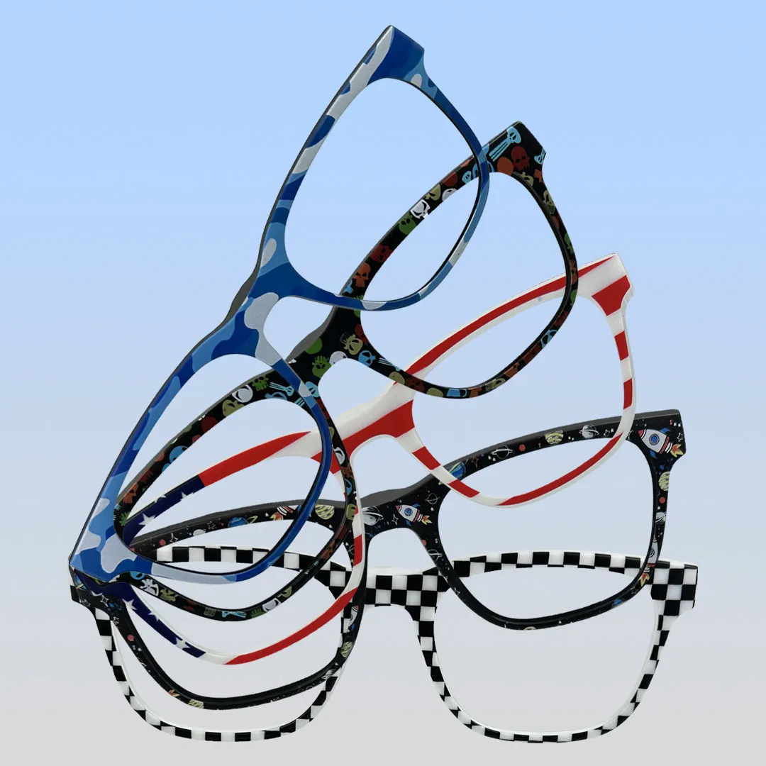 Pops Magnetic Snap-On Glasses | Youth Black