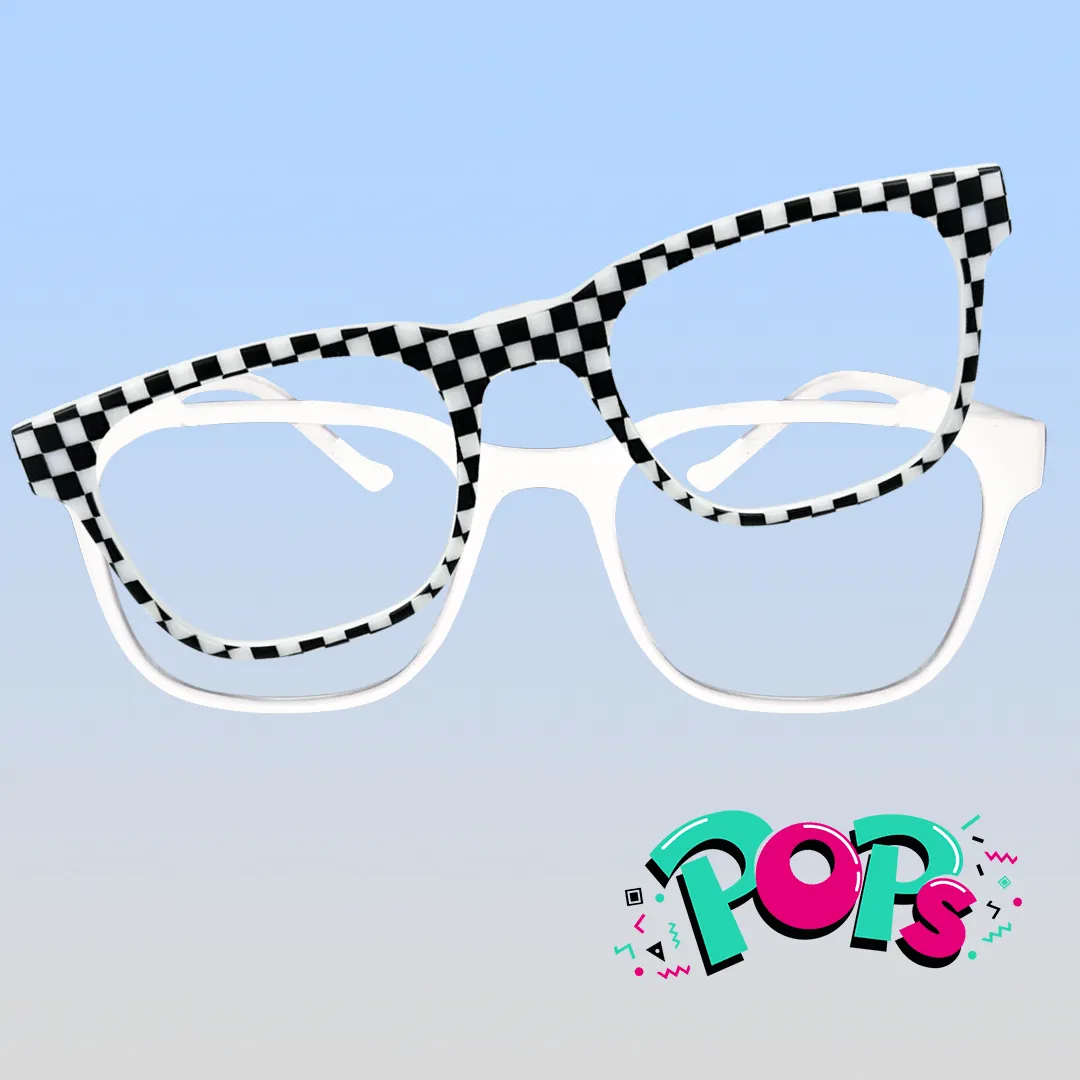 Pops Magnetic Snap-On Glasses | Youth White