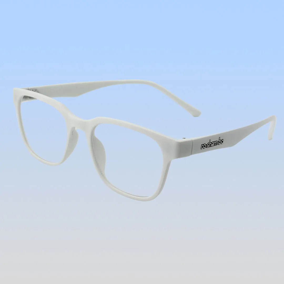 Pops Magnetic Snap-On Glasses | Youth White