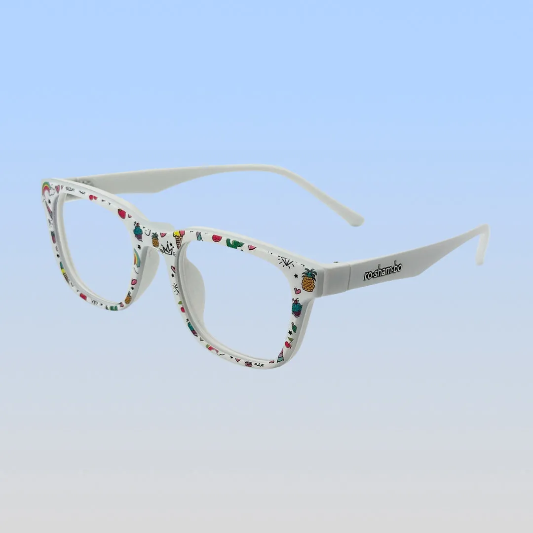Pops Magnetic Snap-On Glasses | Youth White