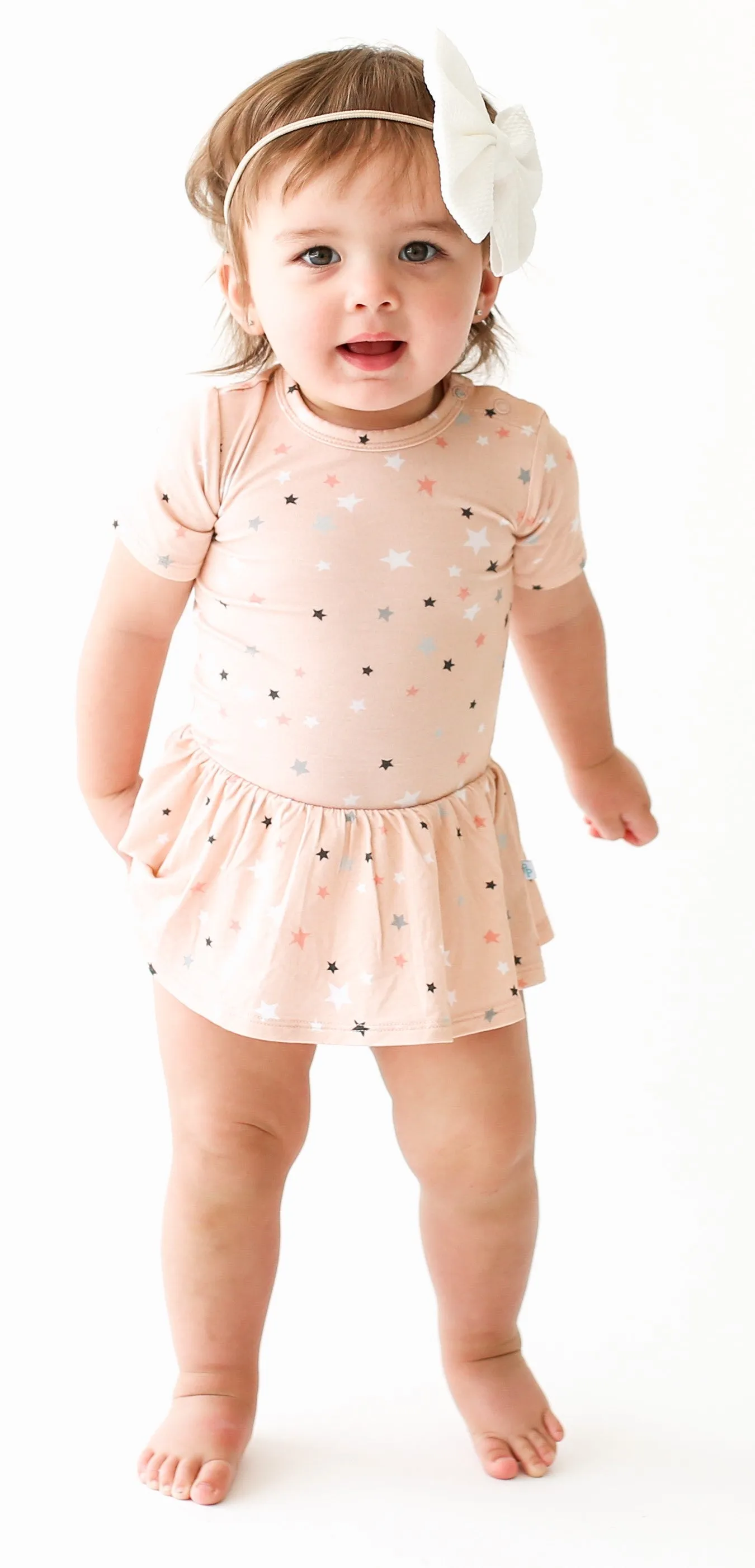 Posh Peanut Stars S/S Twirl Skirt Bodysuit