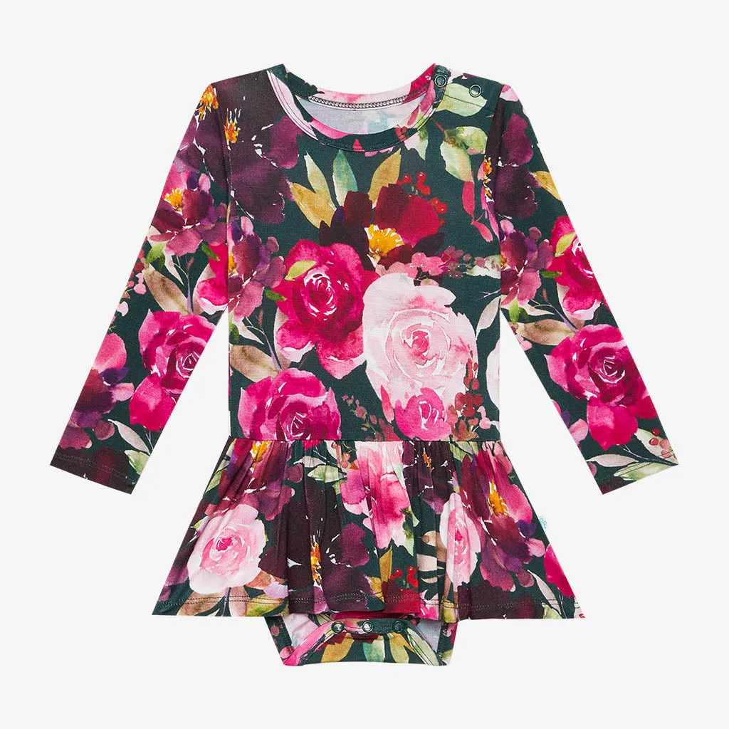 Posh Peanut Zelda L/S Basic Twirl Skirt Bodysuit