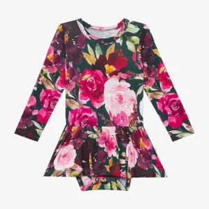 Posh Peanut Zelda L/S Basic Twirl Skirt Bodysuit