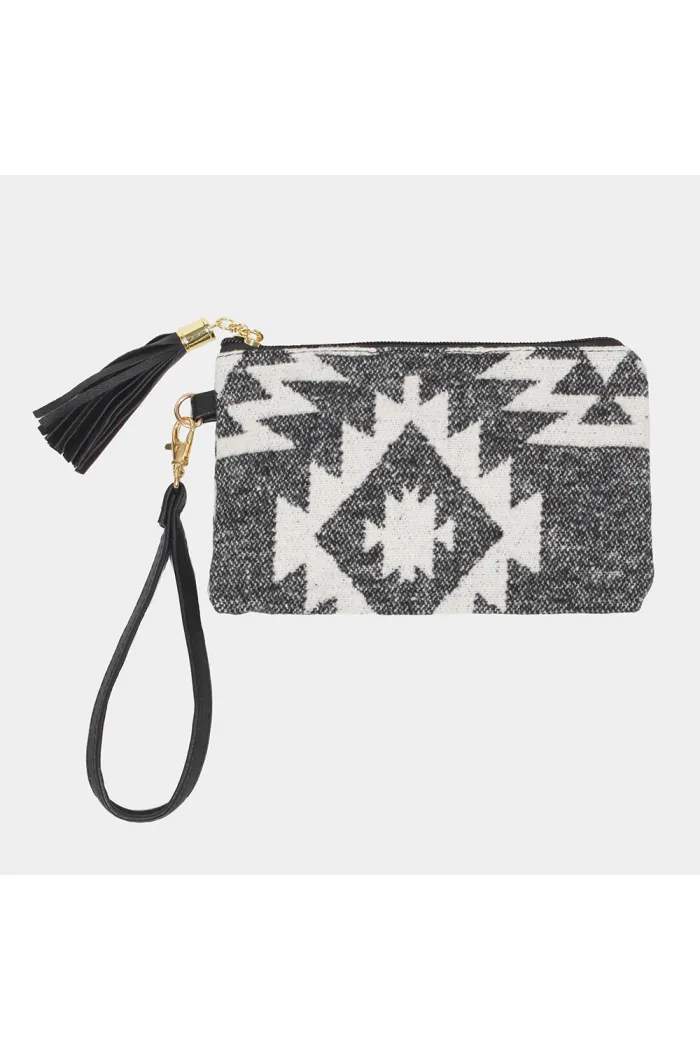 Print Tassel Wristlets
