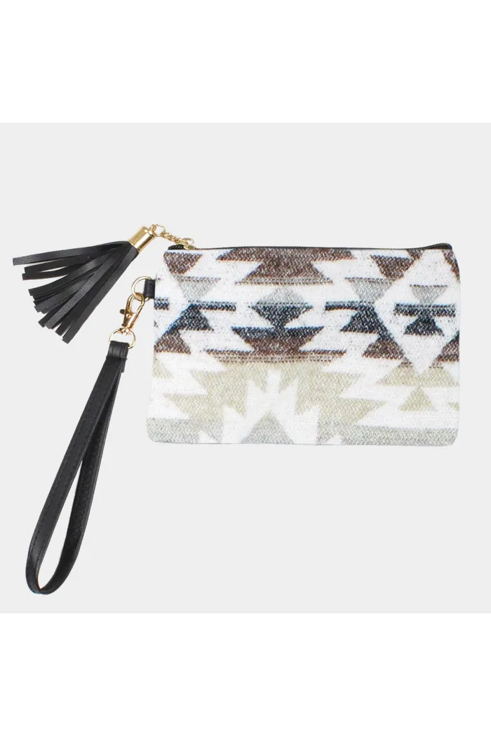 Print Tassel Wristlets