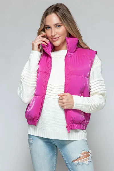 Puff It Up Hot Pink Puffer Vest