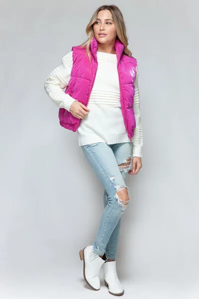 Puff It Up Hot Pink Puffer Vest