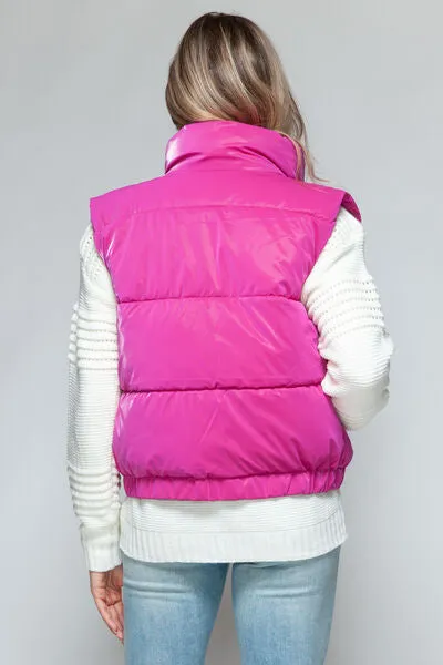 Puff It Up Hot Pink Puffer Vest