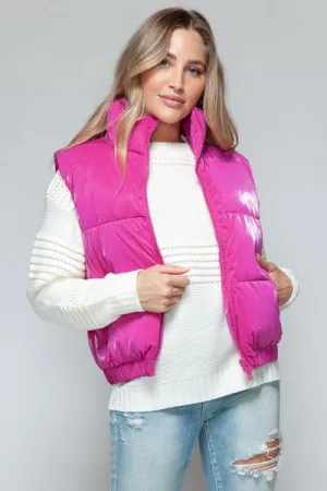 Puff It Up Hot Pink Puffer Vest