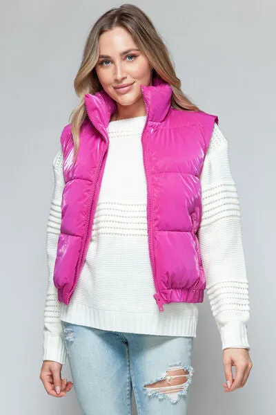 Puff It Up Hot Pink Puffer Vest