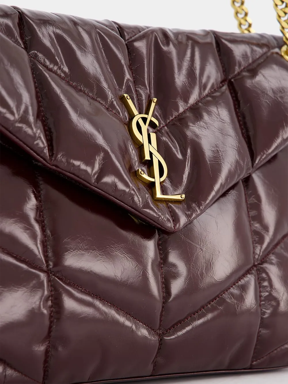 Puffer Crinkled Medium Leather