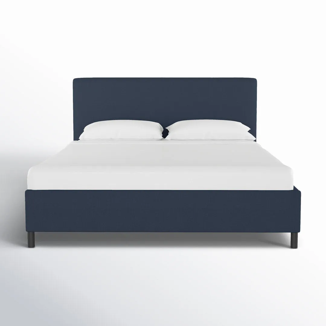 Pyburn Upholstered Low Profile Platform Bed Mercury Row® Color: Milsap Navy Size: Queen