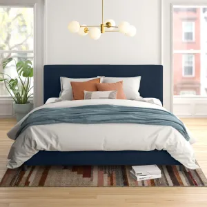 Pyburn Upholstered Low Profile Platform Bed Mercury Row® Color: Milsap Navy Size: Queen