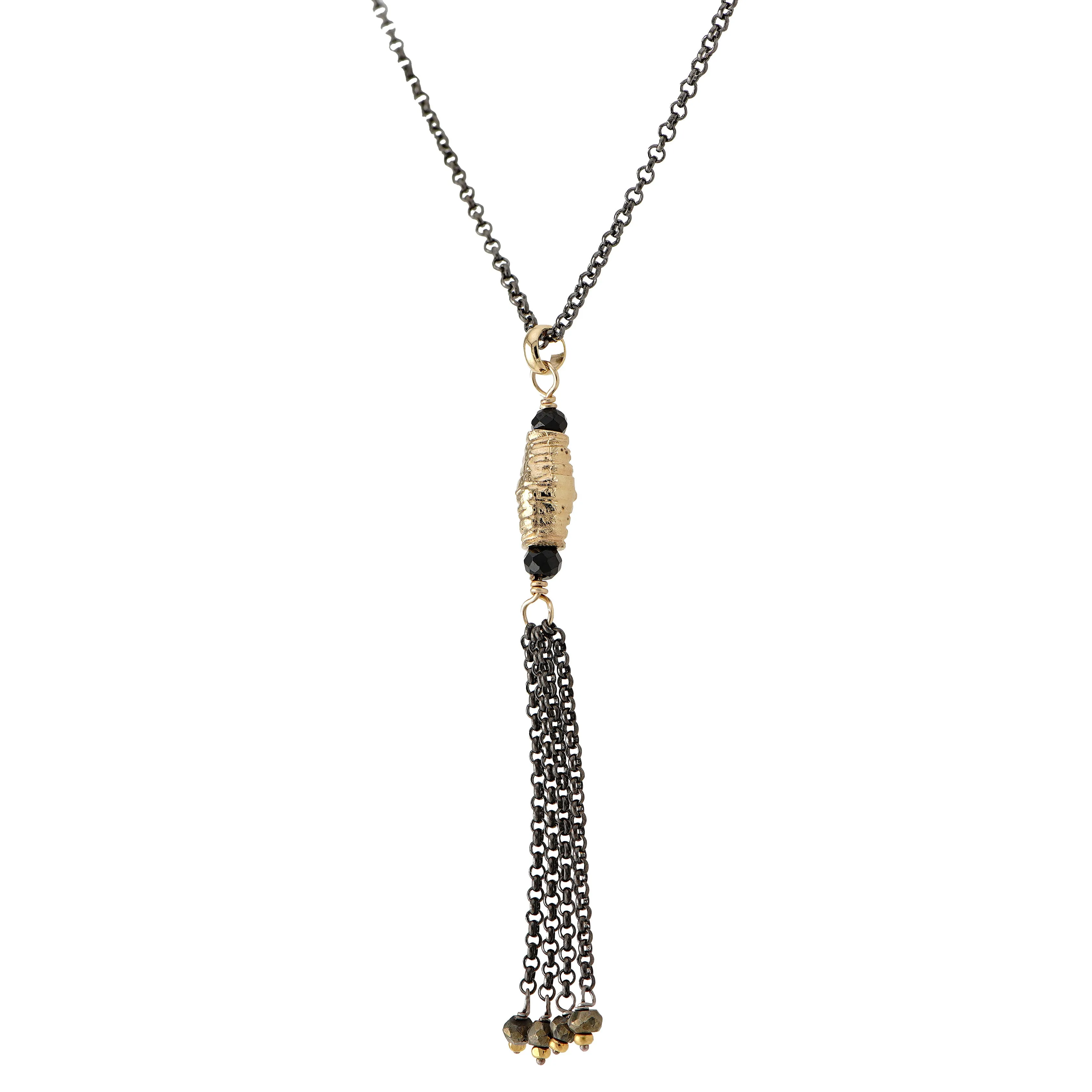 Pyrite Tassel Necklace