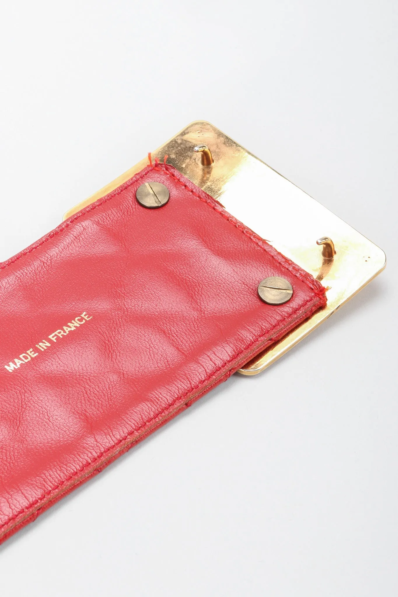 Quilted CC Buckle Belt