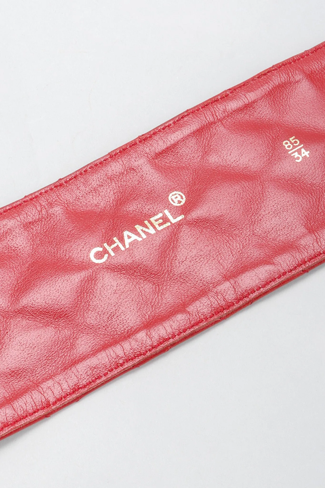 Quilted CC Buckle Belt