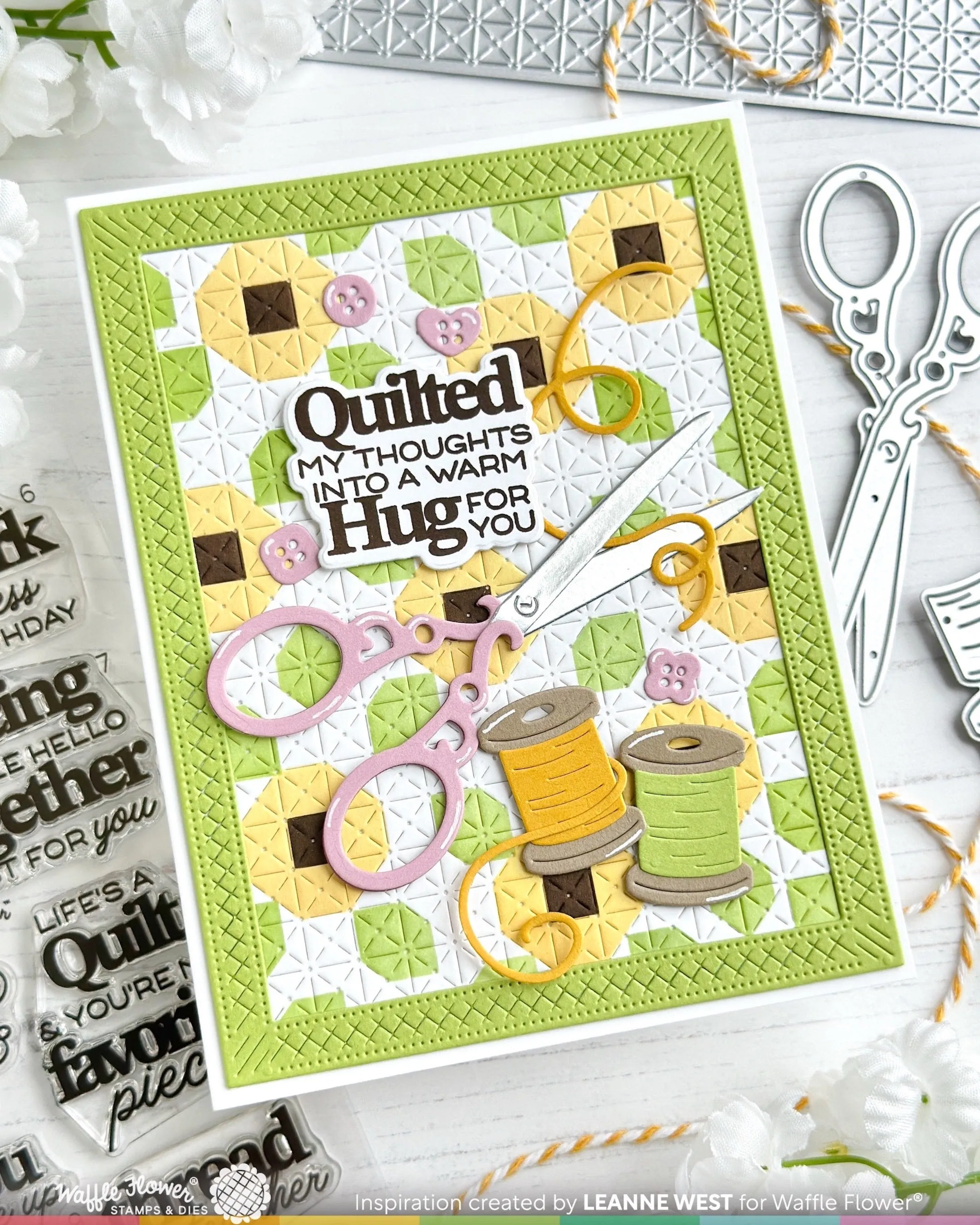 Quilted Floral Stencil