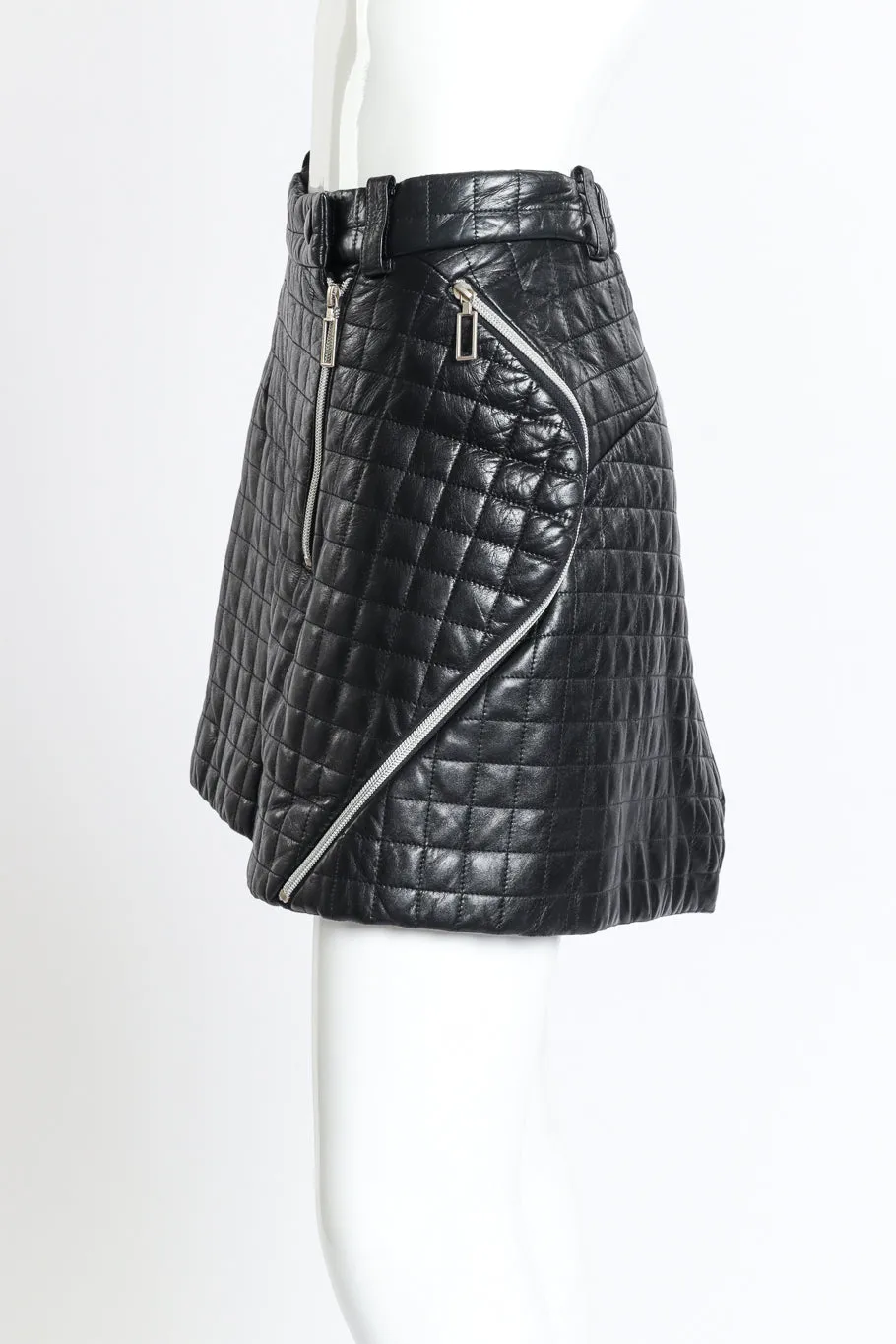 Quilted Leather Mini Skirt