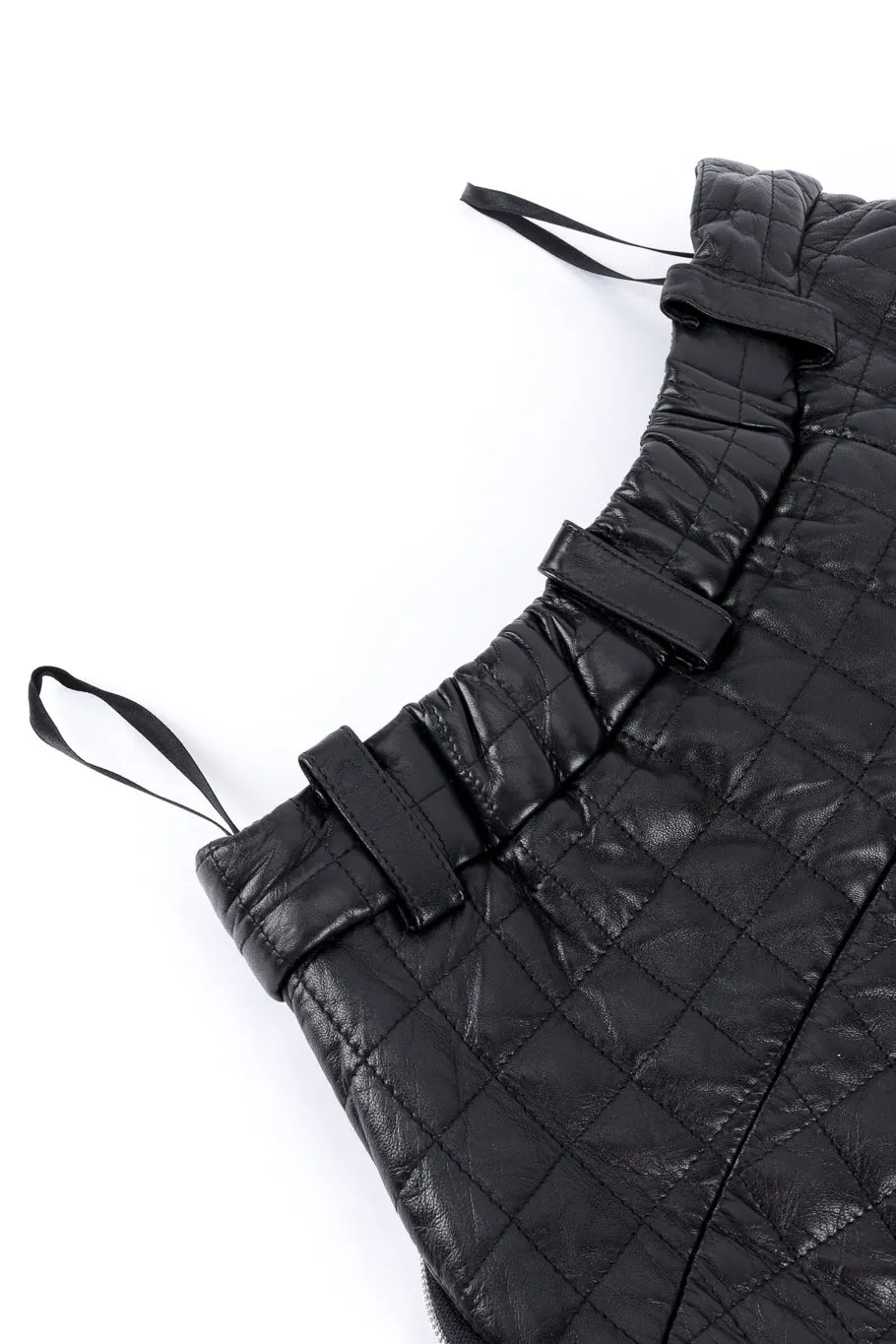 Quilted Leather Mini Skirt