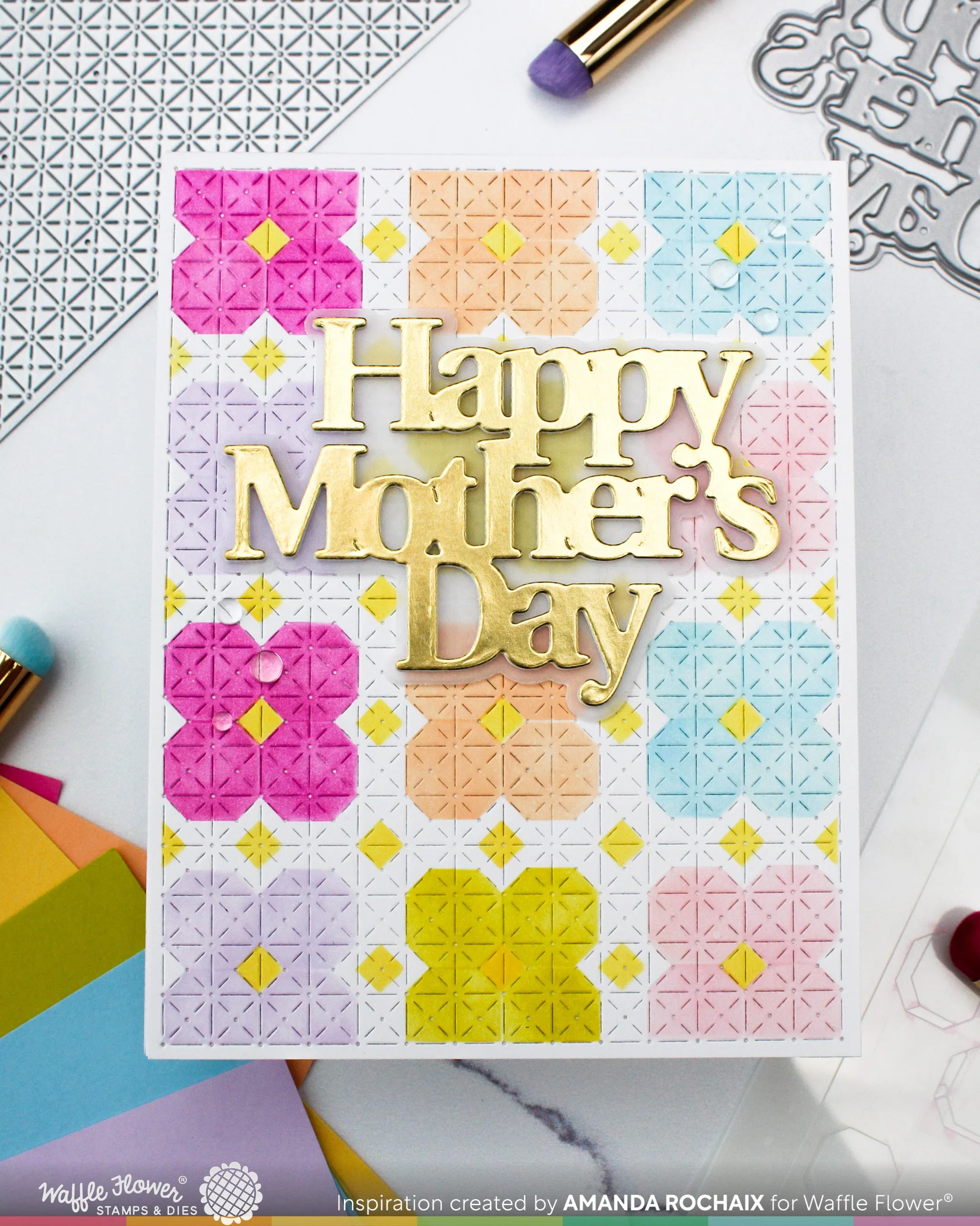 Quilted Petals Stencil
