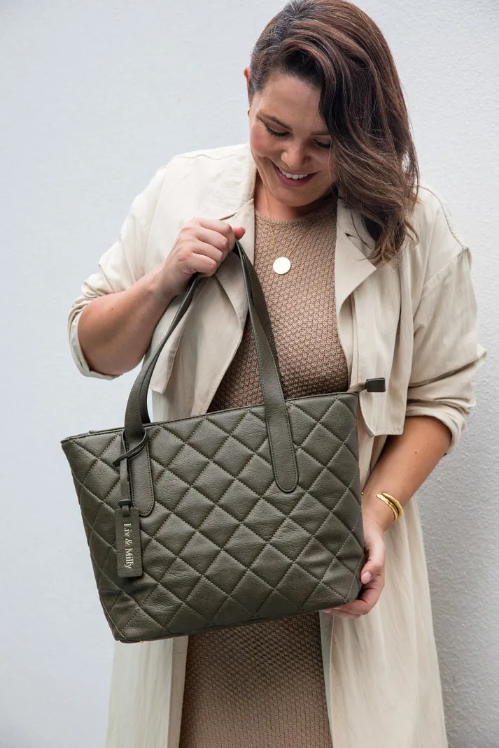 Quilted Remi - Khaki