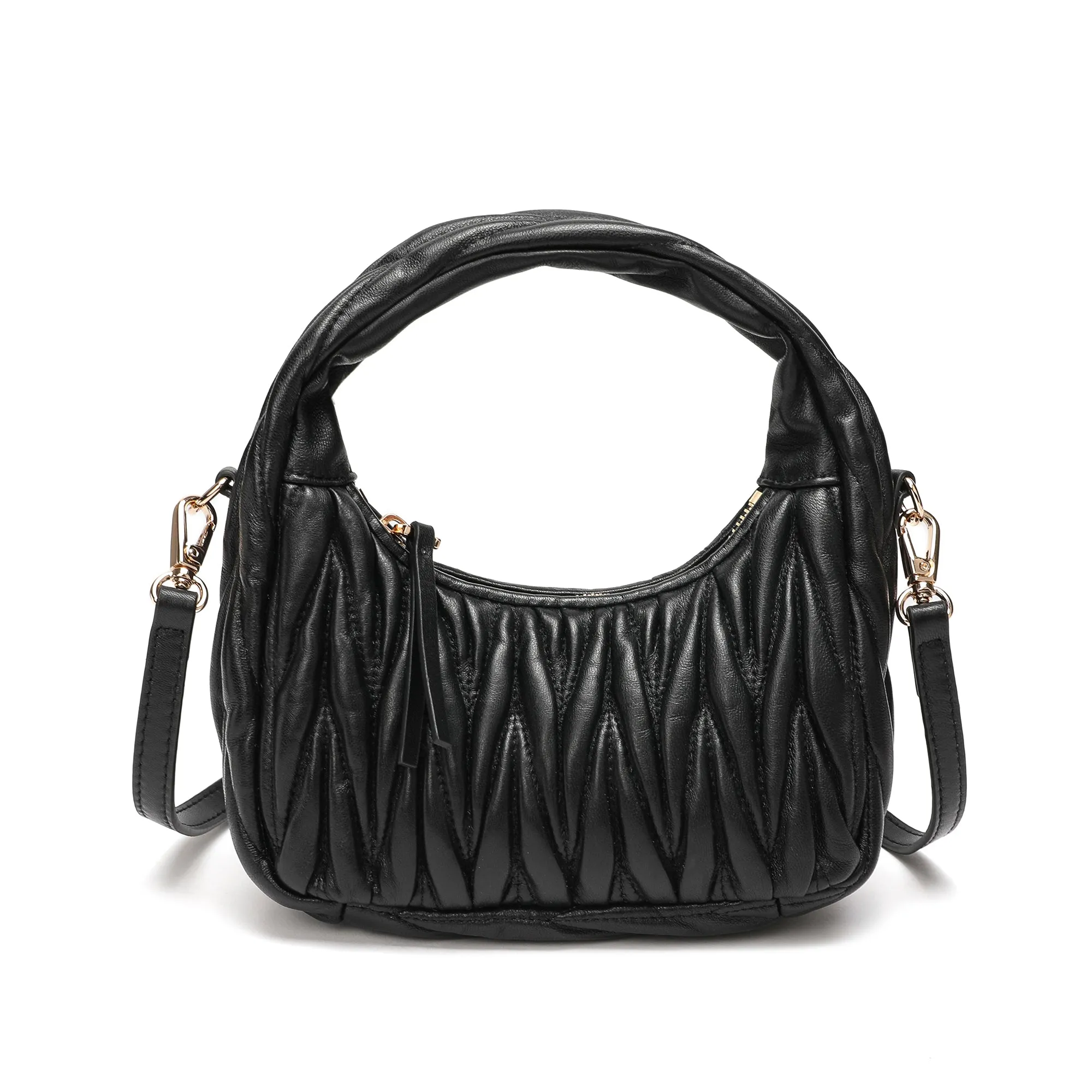 Quilted Sheepskin Leather Crossbody