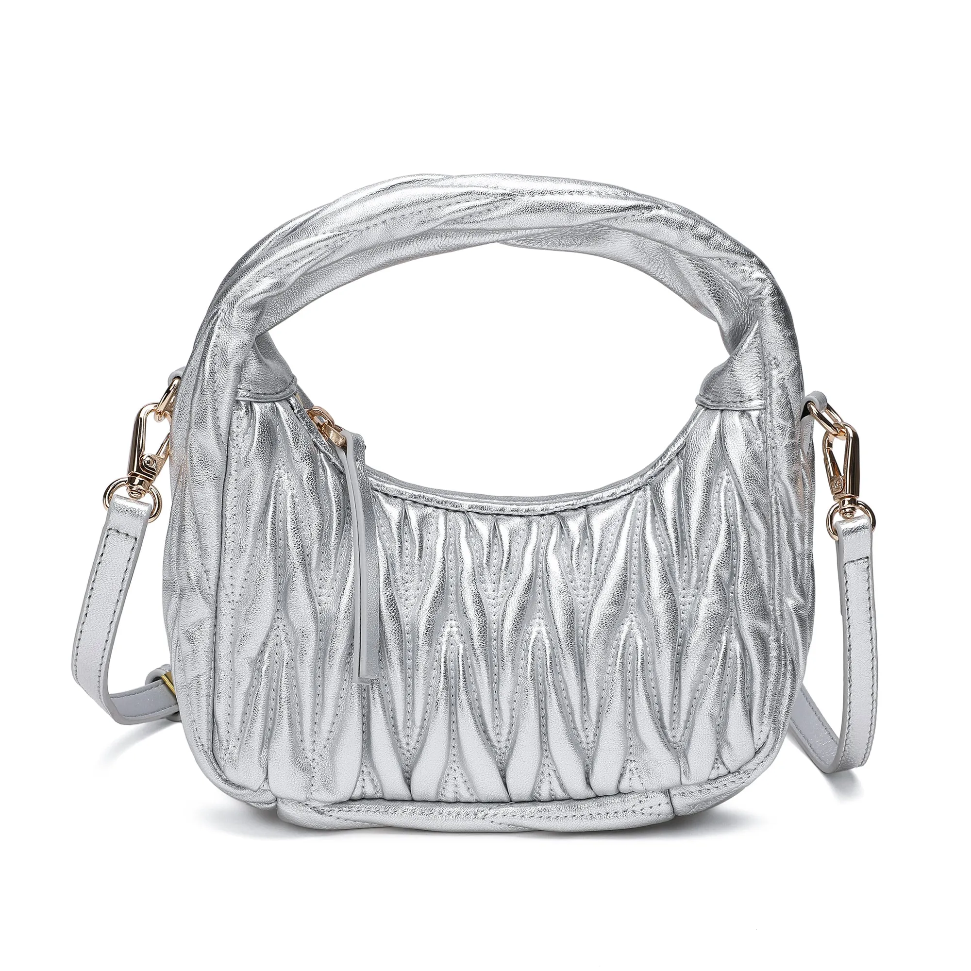 Quilted Sheepskin Leather Crossbody