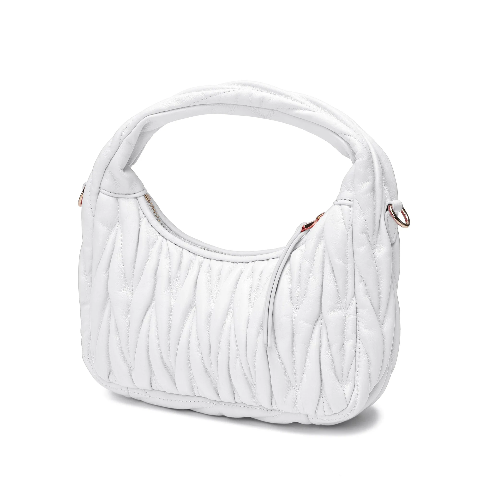 Quilted Sheepskin Leather Crossbody