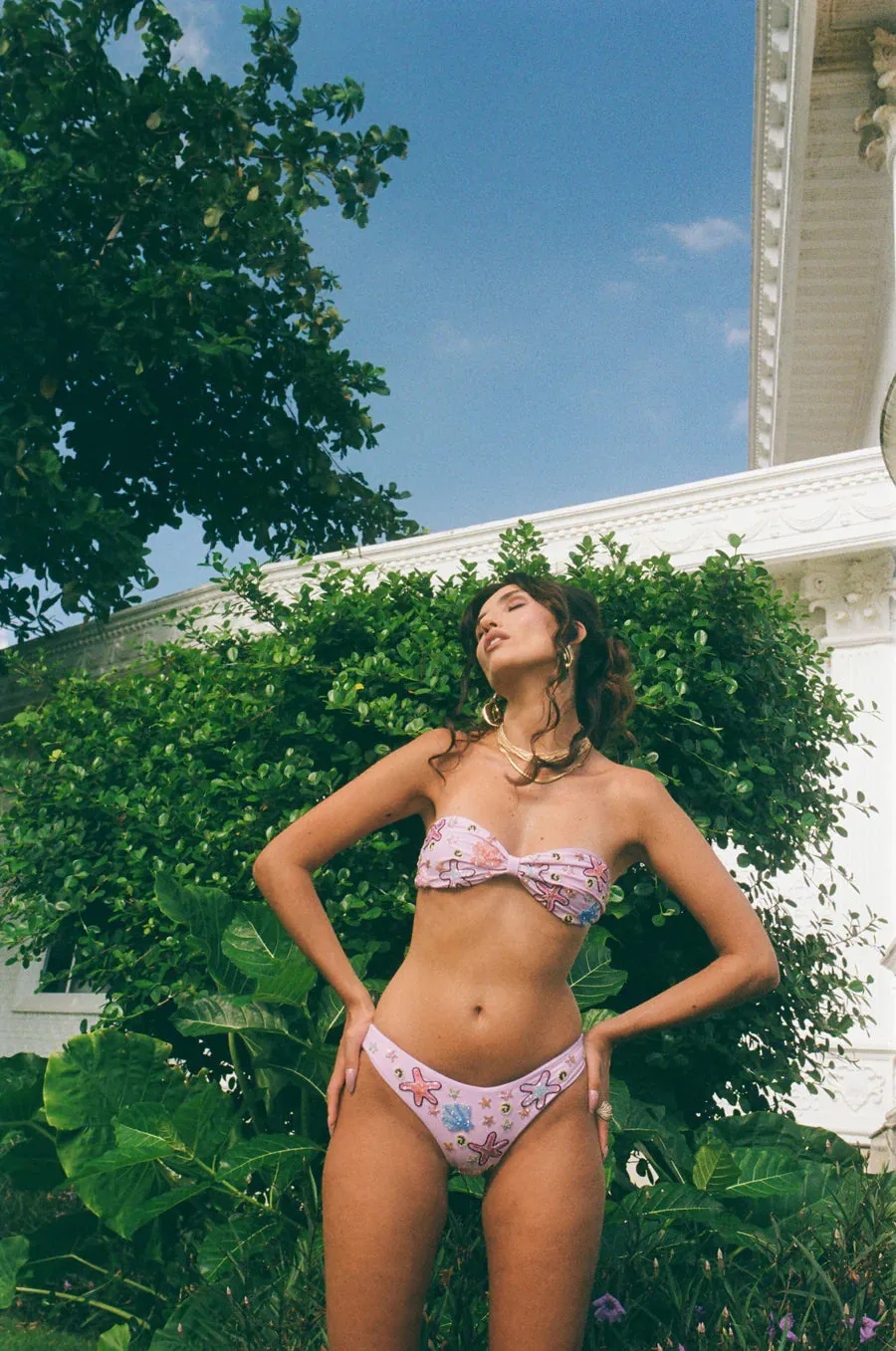 Quinn Clasp Closure Bikini Top Lilac
