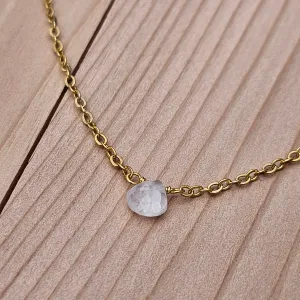 Rainbow Moonstone Natural Nomad Necklace