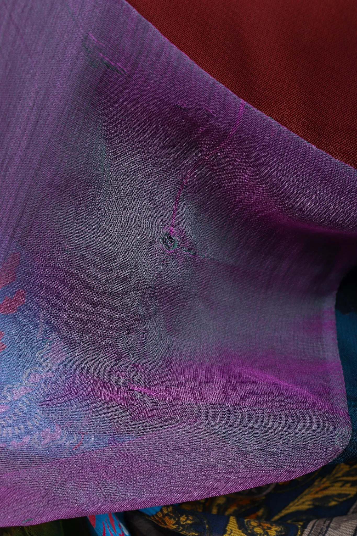 Rainbow Silk Patchwork Skirt