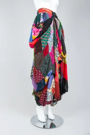 Rainbow Silk Patchwork Skirt