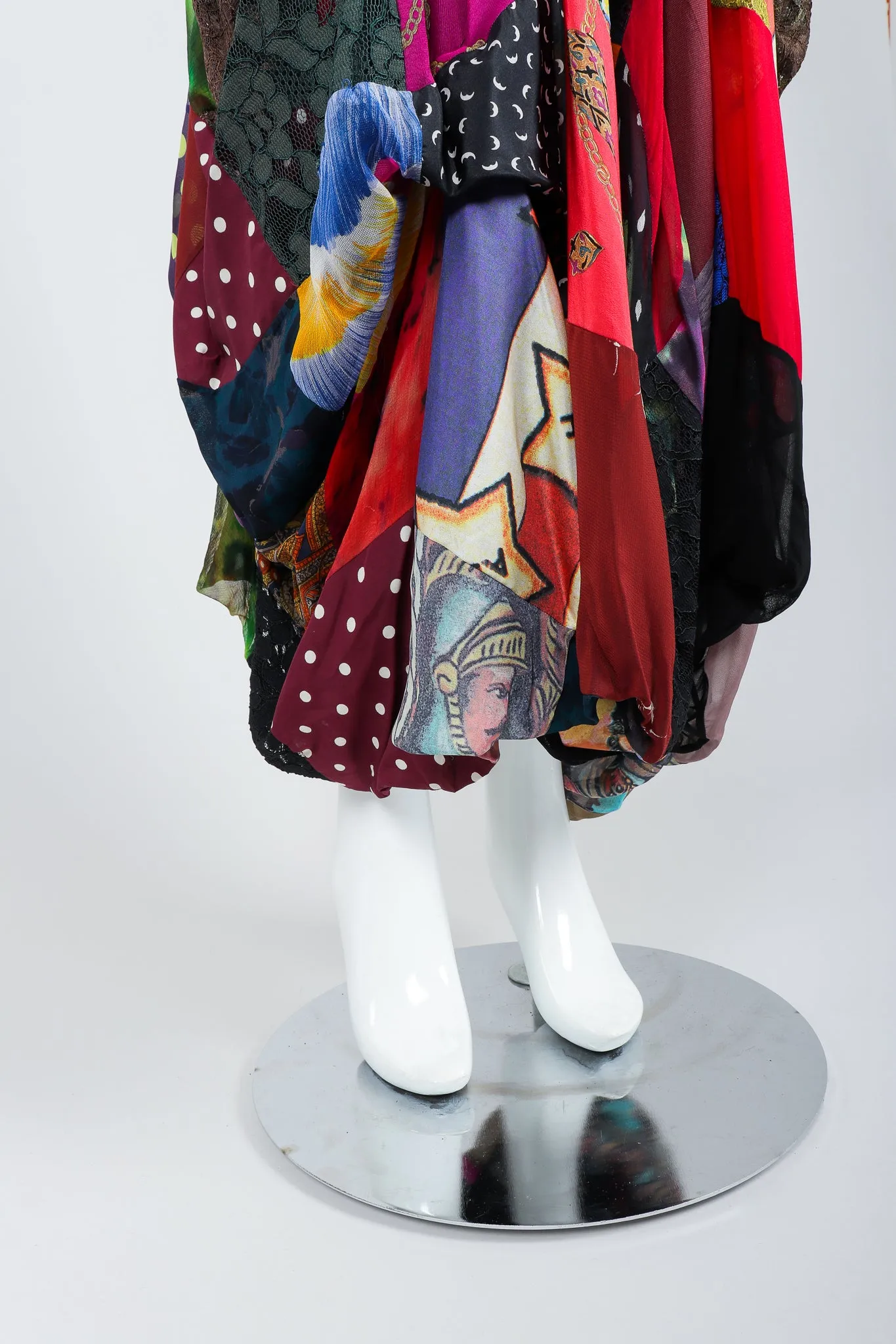 Rainbow Silk Patchwork Skirt