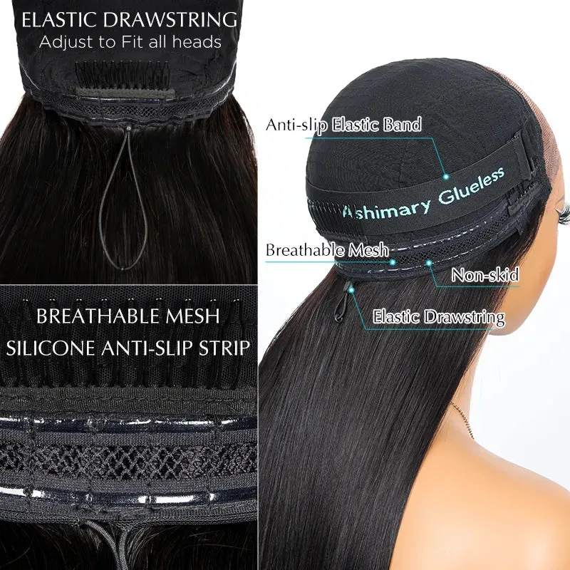 Ready-to-wear Glueless Short Deep Wave HD Transparent Lace Wig With Pre-cut Lace & Pre Plucked Hairline & Bleached Knots
