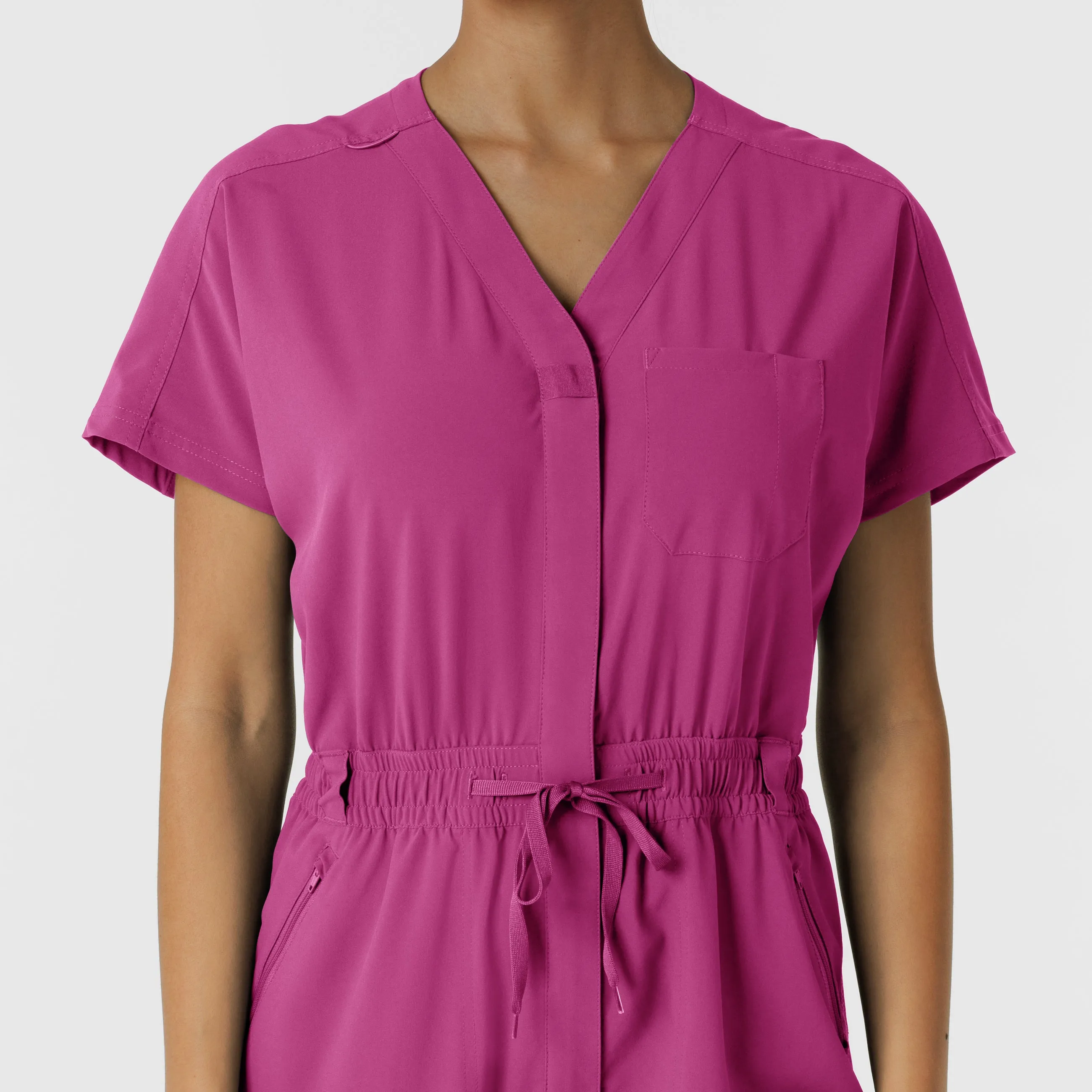 RENEW 3234 Cargo Jogger Scrub Jumpsuit Raspberry