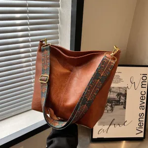 Retro Bag Large-capacity Touch-sensitive Broadband Shoulder Supportive Messenger