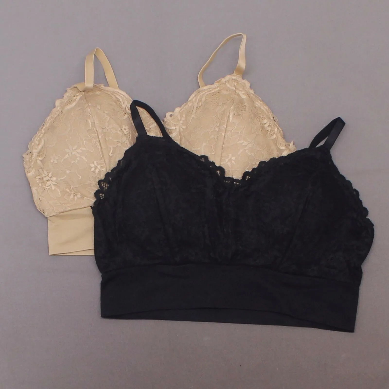 Rhonda Shear 2 Pack Lace Leisure Bras With Removable Pads