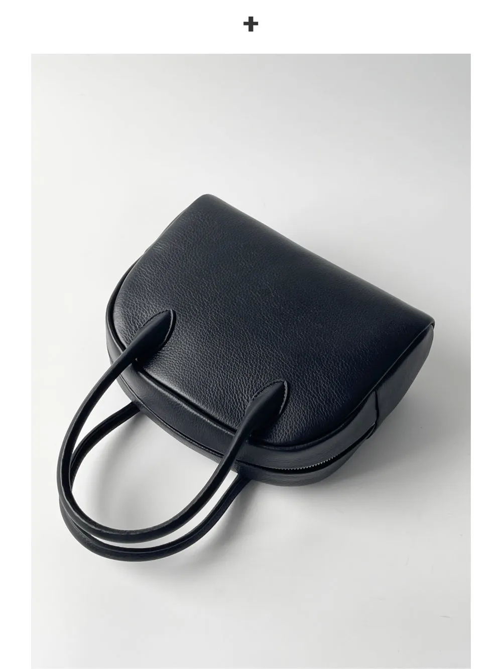 Rounded Leather Handbag