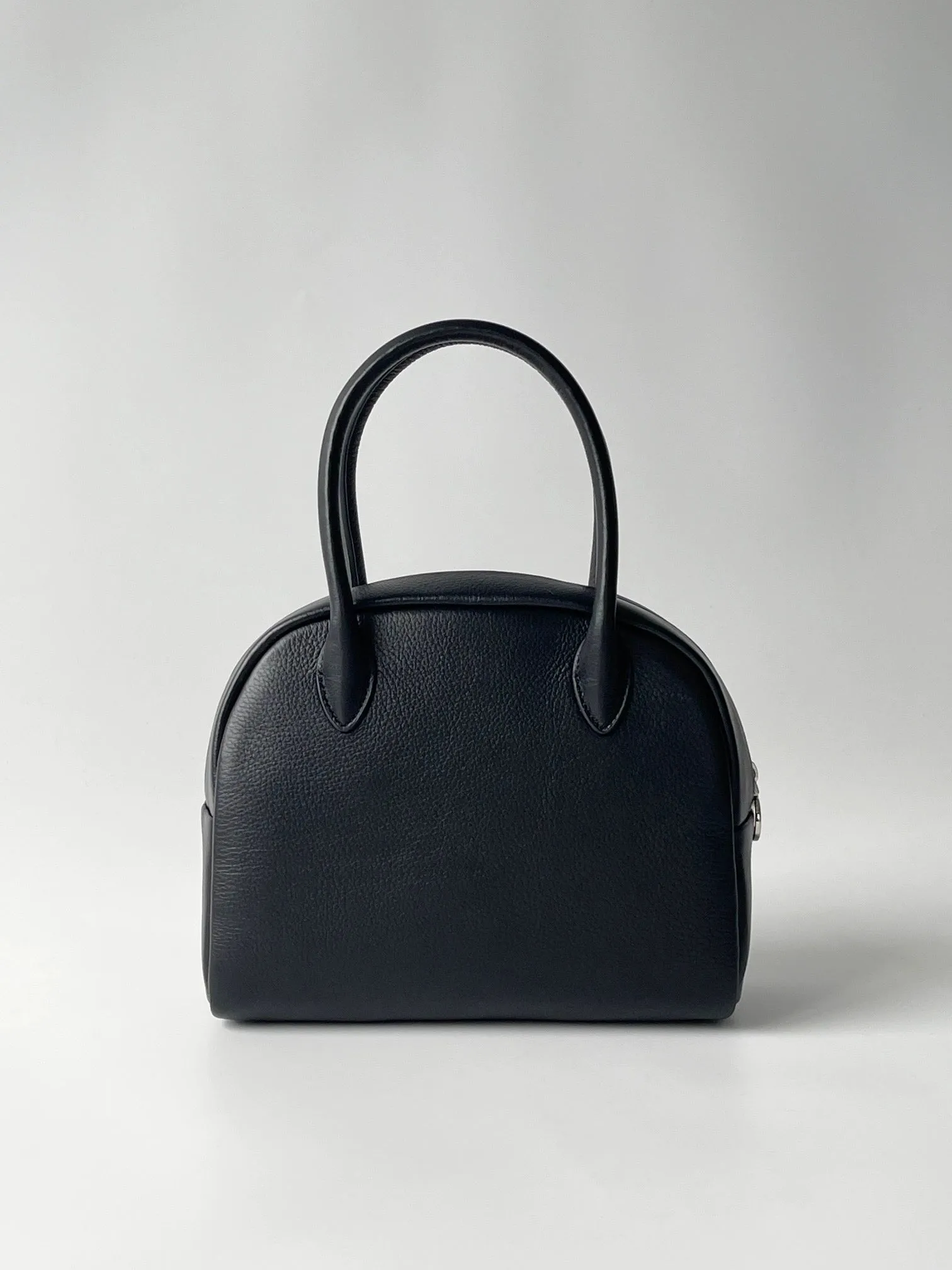 Rounded Leather Handbag