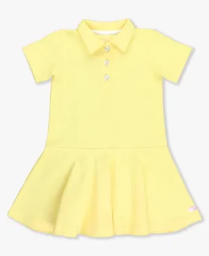 RuffleButts Banana Pique Polo Dress