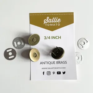 Sallie Tomato : Pair of Magnetic Snaps - 3/4 inch