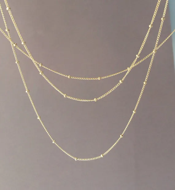 Satellite Chain Layering Necklace