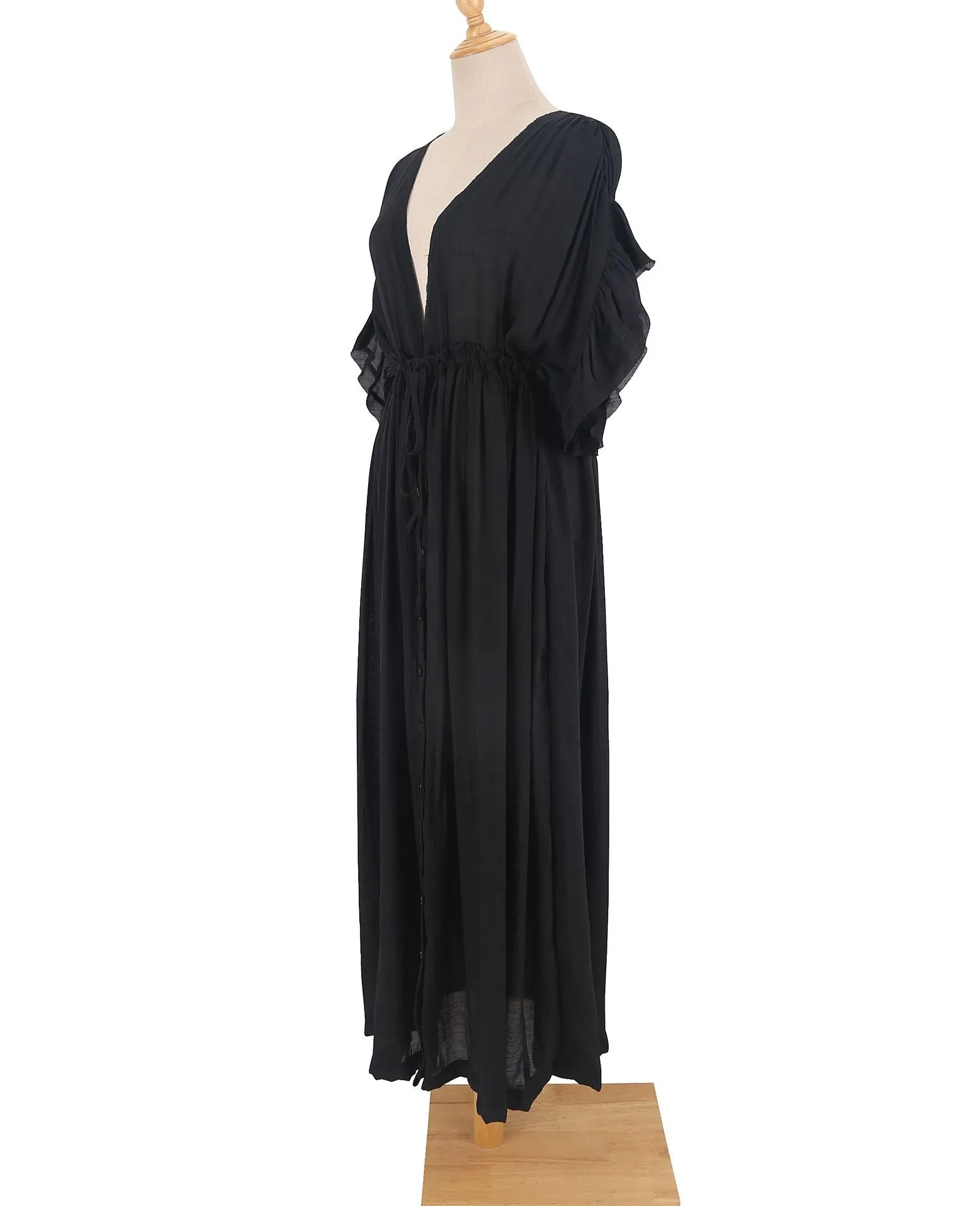 Sexy Deep V Neck Maxi Dress women