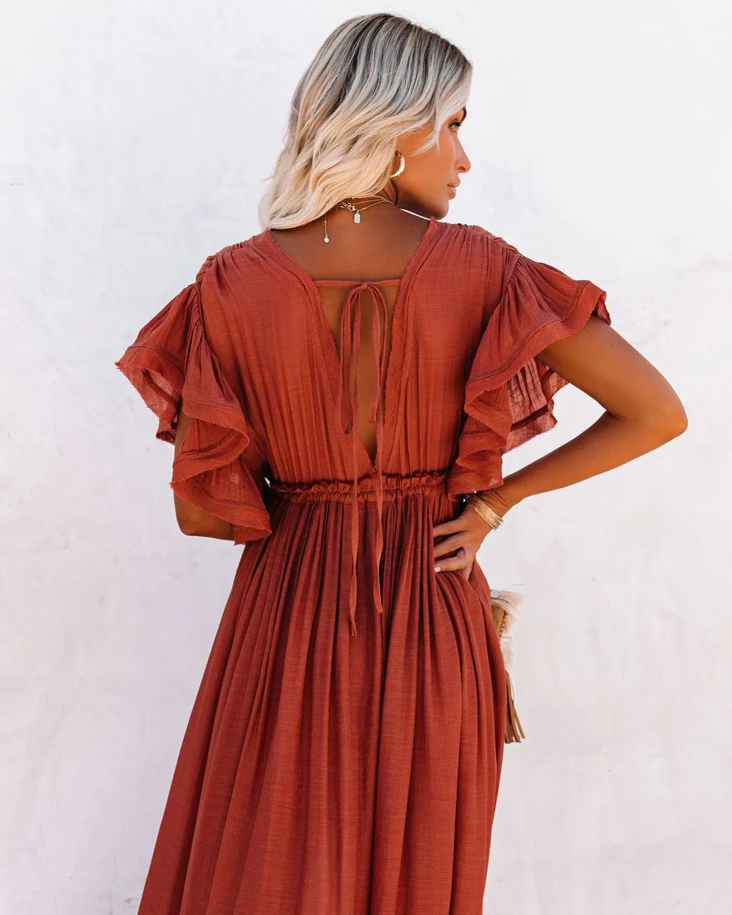 Sexy Deep V Neck Maxi Dress women