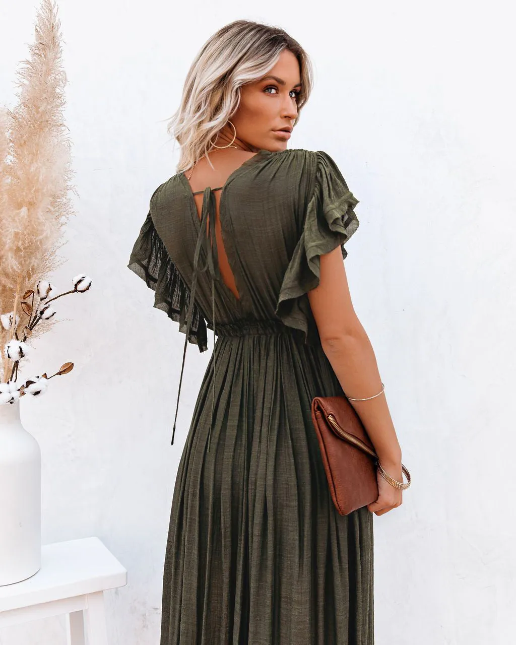 Sexy Deep V Neck Maxi Dress women