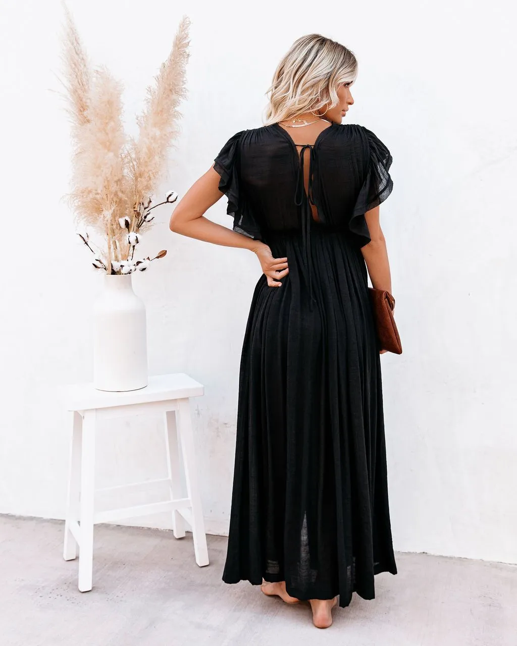 Sexy Deep V Neck Maxi Dress women